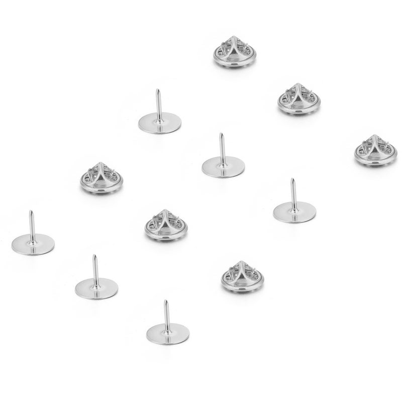 Canomo 50 Pairs Butterfly Clutch Tie Tacks Pin Backs with 10mm Blank Pins(Silver and Gold) - Image 4